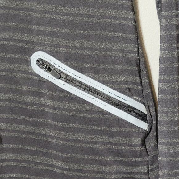 Athleta Women's Long Sleeve Layering Reflective Activewear Top Grey Stripe Small - Picture 5 of 12